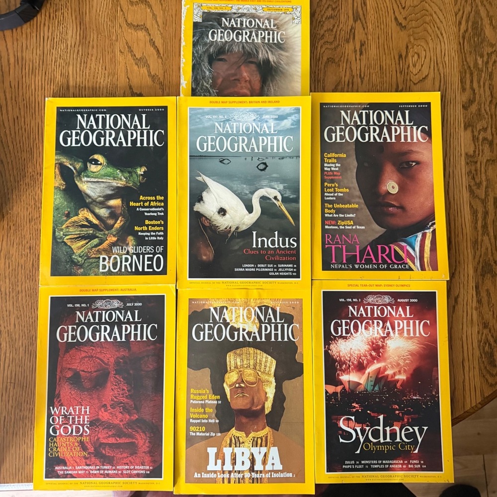 National Geographic Magazine Lot of 7 Vintage 1978-2000 Sydney Olympics Libya